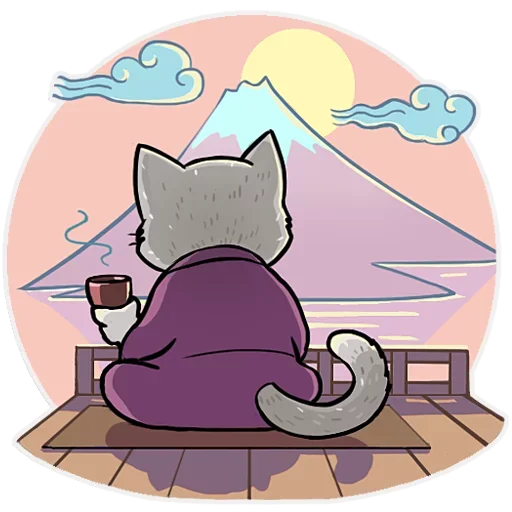 ☕ Стикер «Kamikaze Kitty» для Telegram