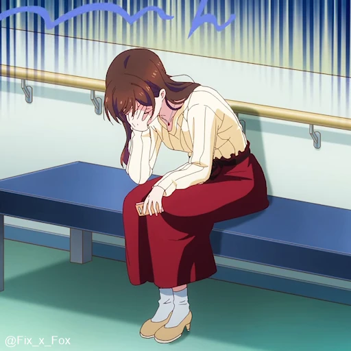 🤦‍♀️ Стикер «Kanojo, Okarishimasu 2» для Telegram