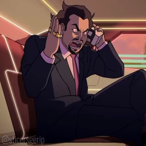 😡 Стикер «Капитан Лазерхоук Blood Dragon Remix» для Telegram