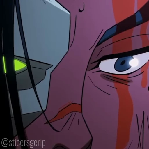 🥰 Стикер «Капитан Лазерхоук Blood Dragon Remix» для Telegram