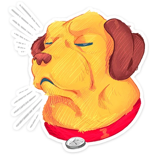 🌟 Стикер «Пёс Карандашик» для Telegram