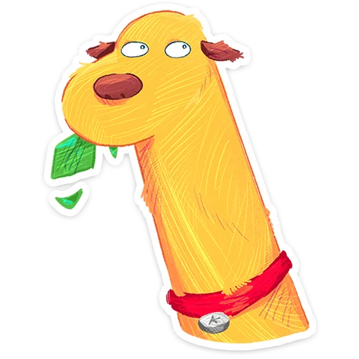 🌟 Стикер «Пёс Карандашик» для Telegram
