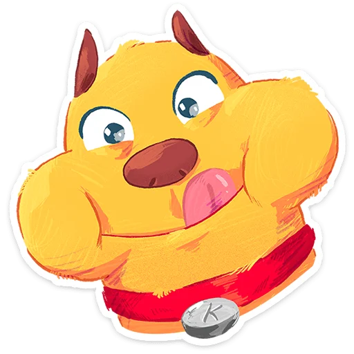 🌟 Стикер «Пёс Карандашик» для Telegram
