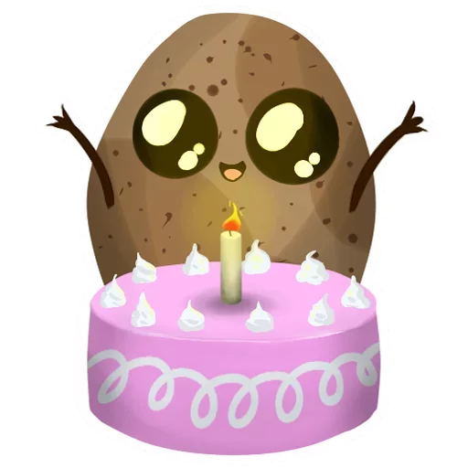 🍰 Стикер «Funny Potato» для Telegram