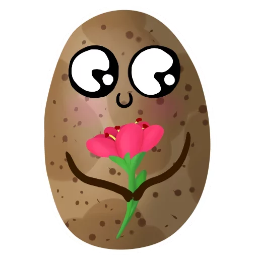 🌹 Стикер «Funny Potato» для Telegram