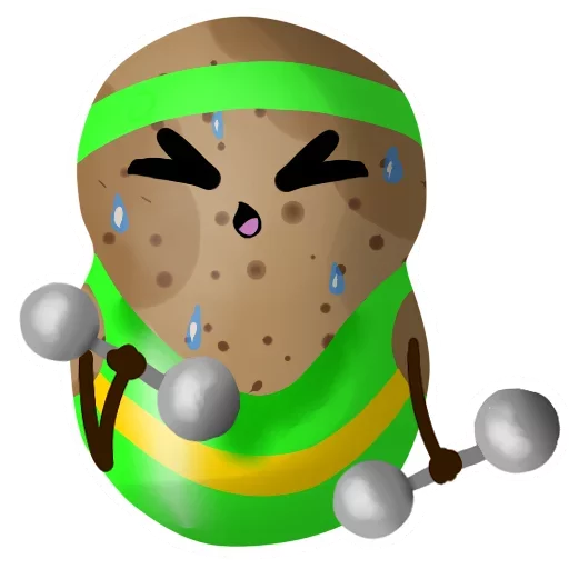 🏋️ Стикер «Funny Potato» для Telegram