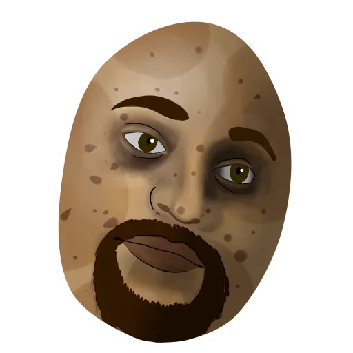 🤠 Стикер «Funny Potato» для Telegram