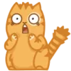 😰 Эмодзи «😌 Кот Персик» для Telegram
