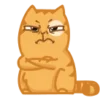 😾 Эмодзи «😌 Кот Персик» для Telegram