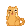 Эмодзи 😌 Кот Персик для Telegram — скачать