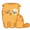 😞 Эмодзи «😌 Кот Персик» для Telegram