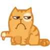 👎 Эмодзи «😌 Кот Персик» для Telegram