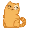 🙃 Эмодзи «😌 Кот Персик» для Telegram