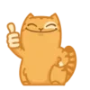 👍 Эмодзи «😌 Кот Персик» для Telegram