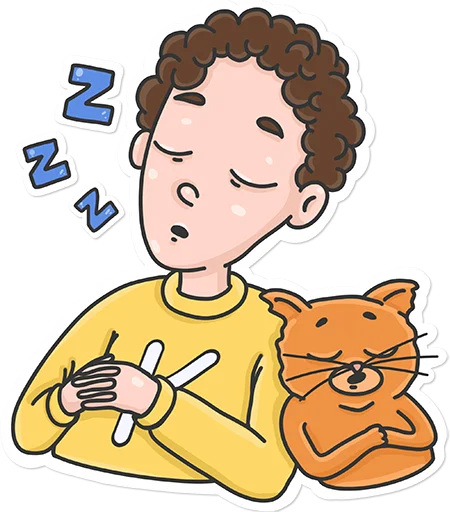 😴 Стикер «K&Kat» для Telegram