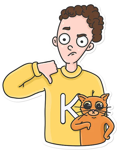 👎 Стикер «K&Kat» для Telegram