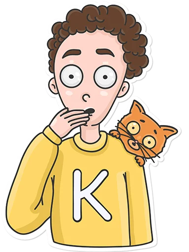 😮 Стикер «K&Kat» для Telegram