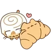 🌟 Эмодзи «Pusheen #food #cute» для Telegram