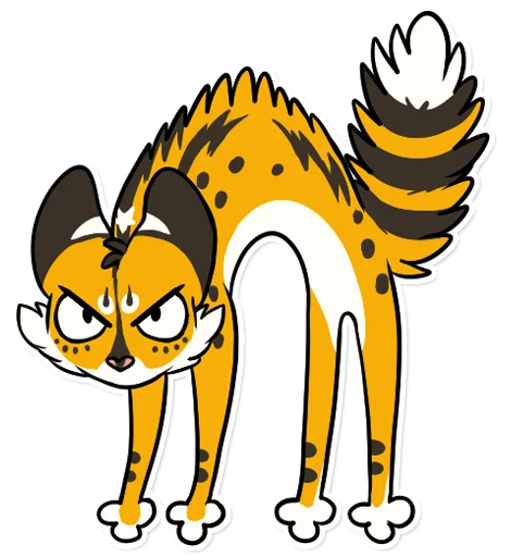 😡 Стикер «Khaleesi Serval» для Telegram