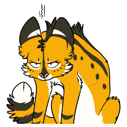 😠 Стикер «Khaleesi Serval» для Telegram
