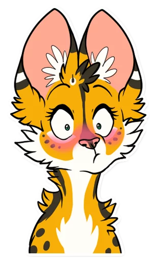 😳 Стикер «Khaleesi Serval» для Telegram