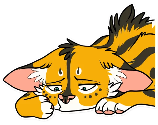 😞 Стикер «Khaleesi Serval» для Telegram