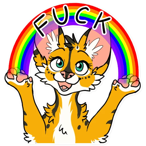 🌈 Стикер «Khaleesi Serval» для Telegram