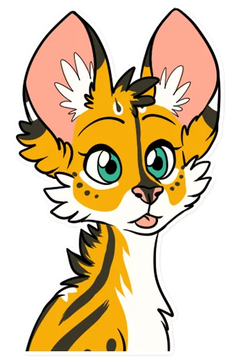 😛 Стикер «Khaleesi Serval» для Telegram