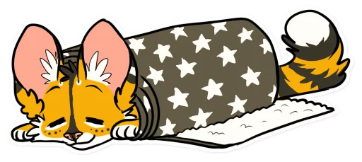 😪 Стикер «Khaleesi Serval» для Telegram