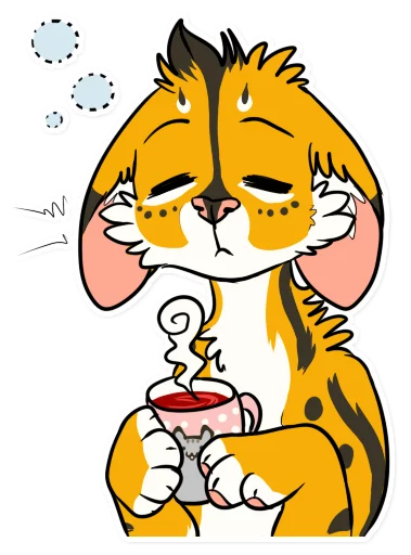 💤 Стикер «Khaleesi Serval» для Telegram
