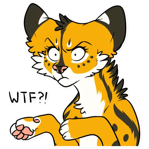 💢 Стикер «Khaleesi Serval» для Telegram