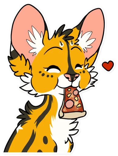 🍕 Стикер «Khaleesi Serval» для Telegram