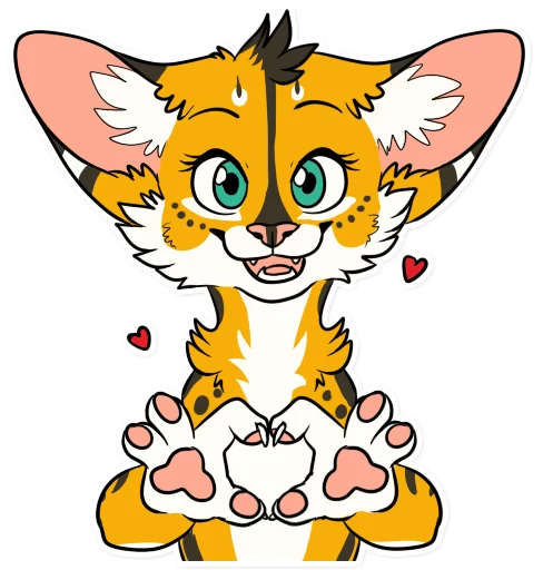 😘 Стикер «Khaleesi Serval» для Telegram