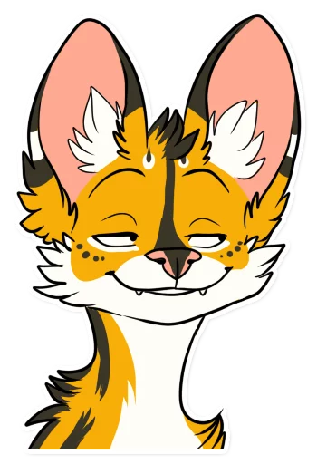 😏 Стикер «Khaleesi Serval» для Telegram