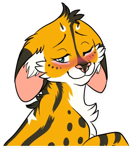 😚 Стикер «Khaleesi Serval» для Telegram