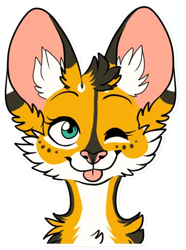 😜 Стикер «Khaleesi Serval» для Telegram