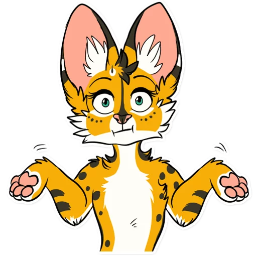 🤷‍♀️ Стикер «Khaleesi Serval» для Telegram
