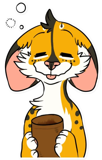 🍷 Стикер «Khaleesi Serval» для Telegram