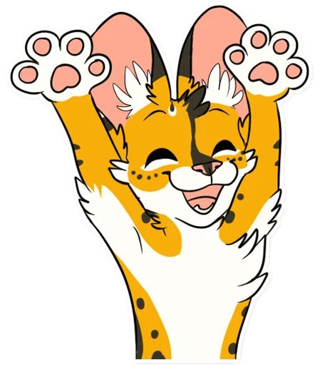 🙌 Стикер «Khaleesi Serval» для Telegram