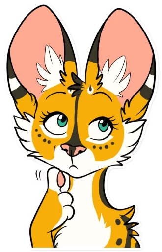 🤔 Стикер «Khaleesi Serval» для Telegram