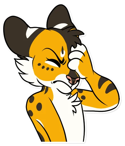😵 Стикер «Khaleesi Serval» для Telegram