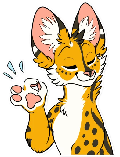 👌 Стикер «Khaleesi Serval» для Telegram