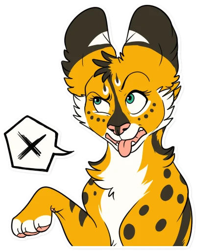 🤢 Стикер «Khaleesi Serval» для Telegram