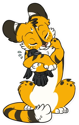 🤗 Стикер «Khaleesi Serval» для Telegram
