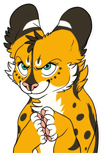 😈 Стикер «Khaleesi Serval» для Telegram