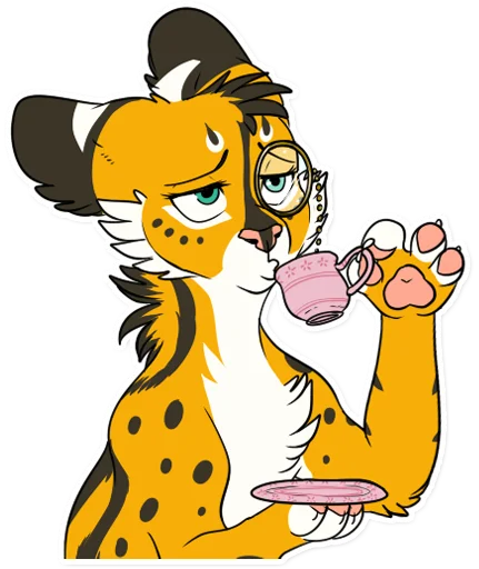 ☕️ Стикер «Khaleesi Serval» для Telegram