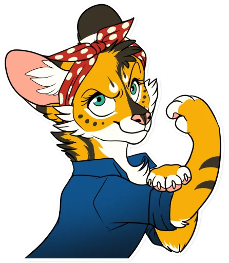 💪 Стикер «Khaleesi Serval» для Telegram