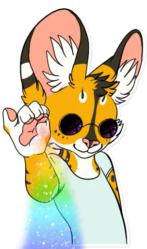 🧂 Стикер «Khaleesi Serval» для Telegram