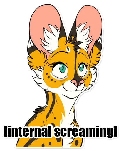 😶 Стикер «Khaleesi Serval» для Telegram