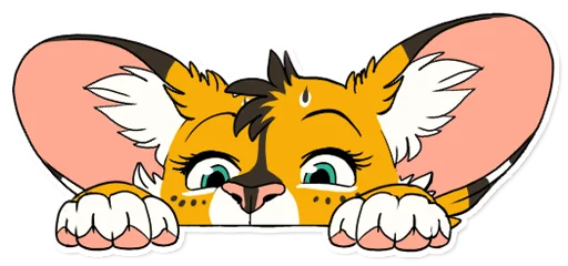 🙊 Стикер «Khaleesi Serval» для Telegram